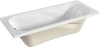 Акриловая ванна 1MarKa Classic 160x70 см, пристенная, белая, с каркасом