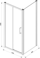 Душевой уголок Bravat Blackline 120х80х200