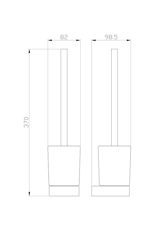 Ершик для унитаза Wonzon & Woghand Lotte WW-8329-BGM темный графит