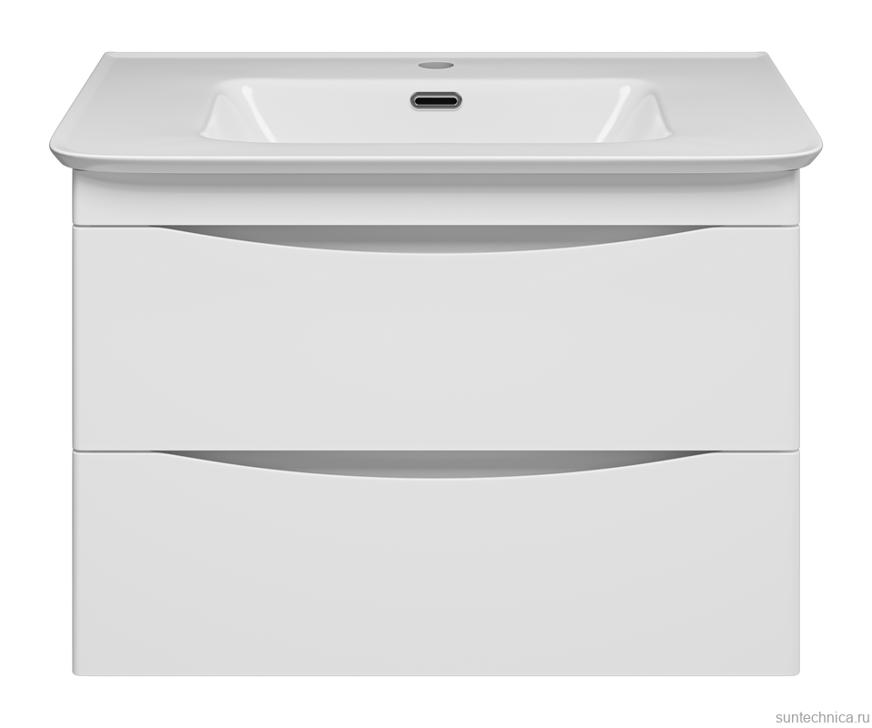 Тумба под раковину без столешницы Misty Мираж 70 подвесная, белый глянец