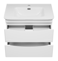 Тумба под раковину без столешницы Misty Мираж 70 подвесная, белый глянец