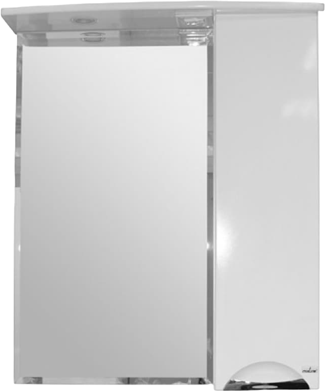 Зеркало Mixline Кассиопея 75 правое с подсветкой, белое