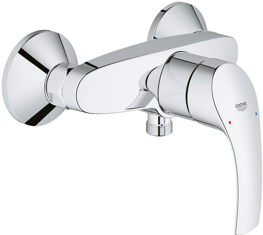 Душевой комплект Смеситель для душа Grohe Eurosmart New 33555002 + Стойка New Tempesta Cosmopolitan 27394002