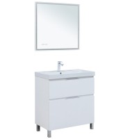 Тумба под раковину Aquanet Алвита New 80 напольная, белый матовый Тумба под раковину Aquanet Алвита New 80 напольная, белый матовый