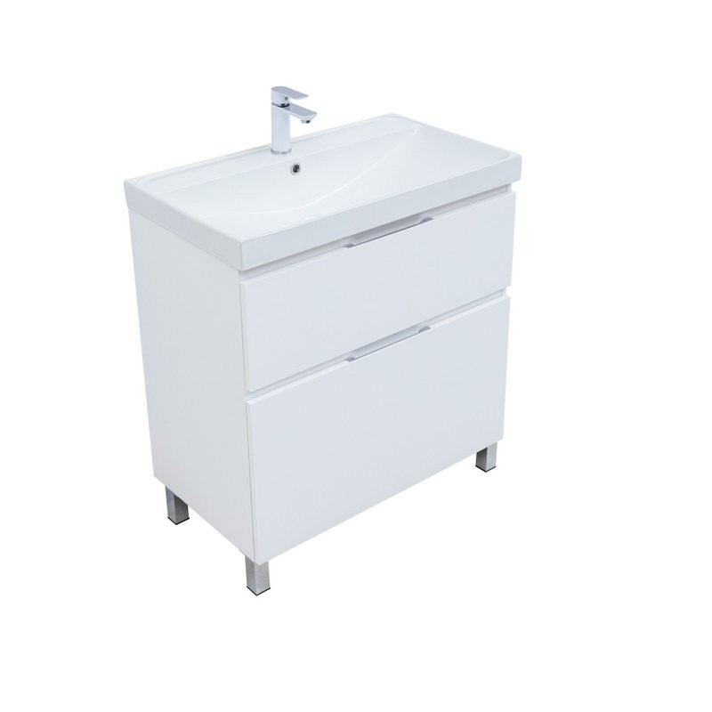 Тумба под раковину Aquanet Алвита New 80 напольная, белый матовый