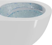 Комплект Унитаз подвесной Bauedge Bau Dream Hurricane-2 безободковый, с микролифтом, белый + Инсталляция VitrA V-Fix Core 732-5800-01PV + Кнопка Root Round 740-2211 черная матовая
