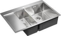 Комплект Мойка Paulmark Kroner PM227851-BSR брашированная нержавеющая сталь R + Измельчитель Intenso