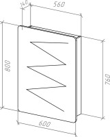 Зеркало-шкаф Bellezza Джела L 60