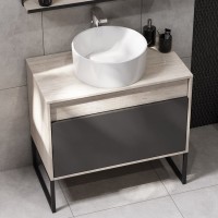 Тумба с раковиной AQUATON Лофт Урбан 80 раковина Mila 40