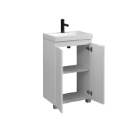 Тумба под раковину без столешницы Belux Бостон Н 50 напольная, белая глянцевая