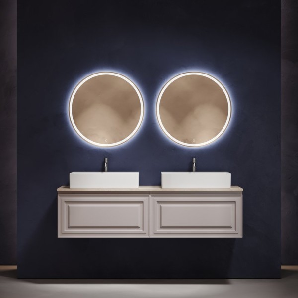 Мебель для ванной комнаты Sancos Very 160 doha soft, столешница бежевая TT160A2X, раковина CN6070