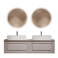 Мебель для ванной комнаты Sancos Very 160 doha soft, столешница бежевая TT160A2X, раковина CN6070