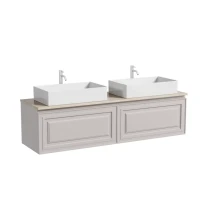 Мебель для ванной комнаты Sancos Very 160 doha soft, столешница бежевая TT160A2X, раковина CN6070