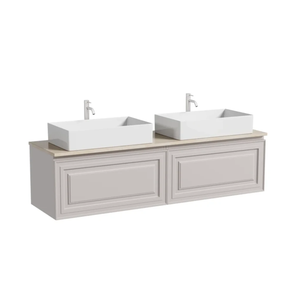 Мебель для ванной комнаты Sancos Very 160 doha soft, столешница бежевая TT160A2X, раковина CN6070