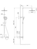 Душевая стойка AltroBagno Costanza 0302 Or золото Душевая стойка AltroBagno Costanza 0302 Or золото