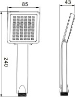 Душевая лейка D-lin D61010-2 хром