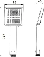 Душевая лейка D-lin D61010-2 хром