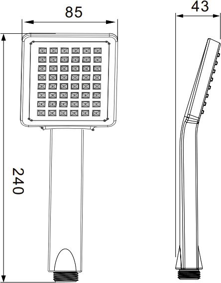 Душевая лейка D-lin D61010-2 хром