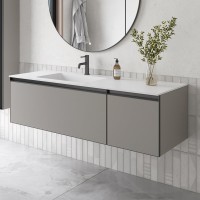 Тумба под раковину без столешницы Armadi Art Quatro 2 140 luna, профиль anthracite