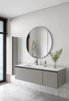 Тумба под раковину без столешницы Armadi Art Quatro 2 140 luna, профиль anthracite