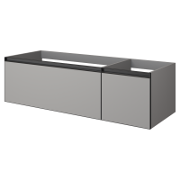 Тумба под раковину без столешницы Armadi Art Quatro 2 140 luna, профиль anthracite