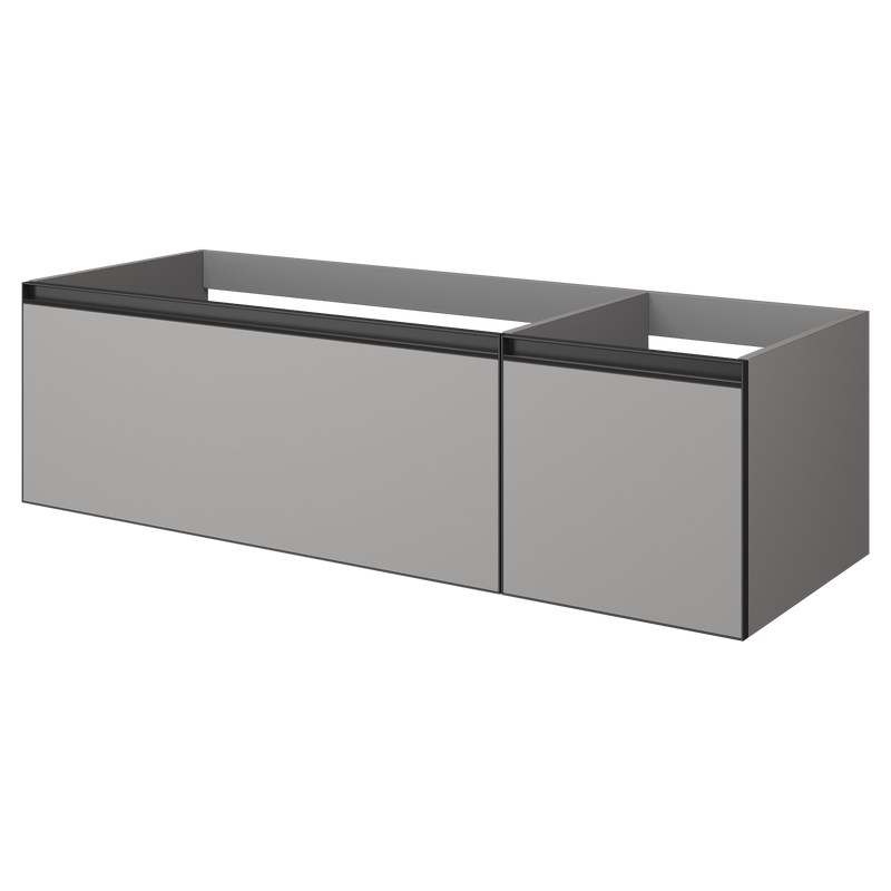 Тумба под раковину без столешницы Armadi Art Quatro 2 140 luna, профиль anthracite