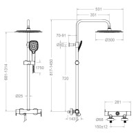 Душевая стойка Ramonsoler Blautherm 937412RP300OC золото Душевая стойка Ramonsoler Blautherm 937412RP300OC золото