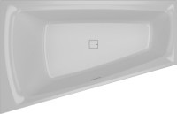 Акриловая ванна Riho Still Smart R 170x110 см, угловая, правая, встраиваемая, белая, асимметричная, на ножках, со сливом-переливом
