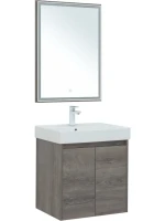 Тумба с раковиной Aquanet Nova Lite 60 дуб рошелье, с дверками