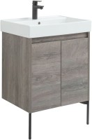 Тумба с раковиной Aquanet Nova Lite 60 дуб рошелье, с дверками