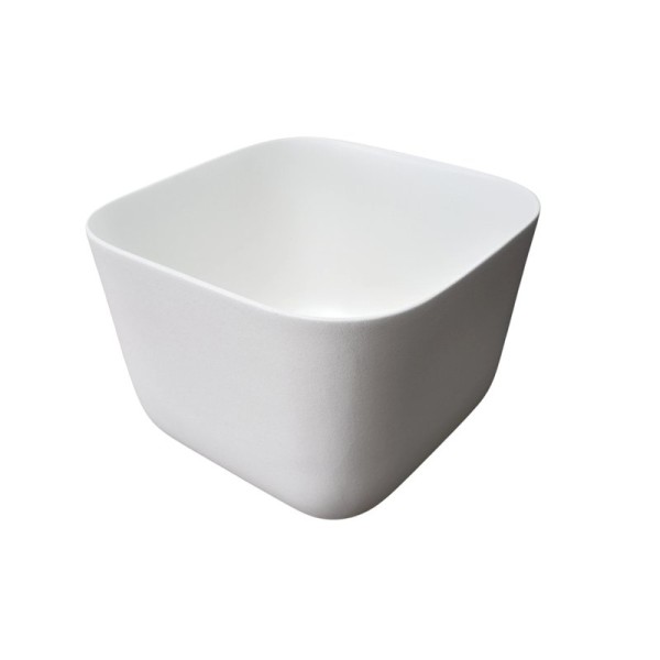 Накладная раковина GID Creativo N9301wg 38 матовая белая, квадратная, фаянс