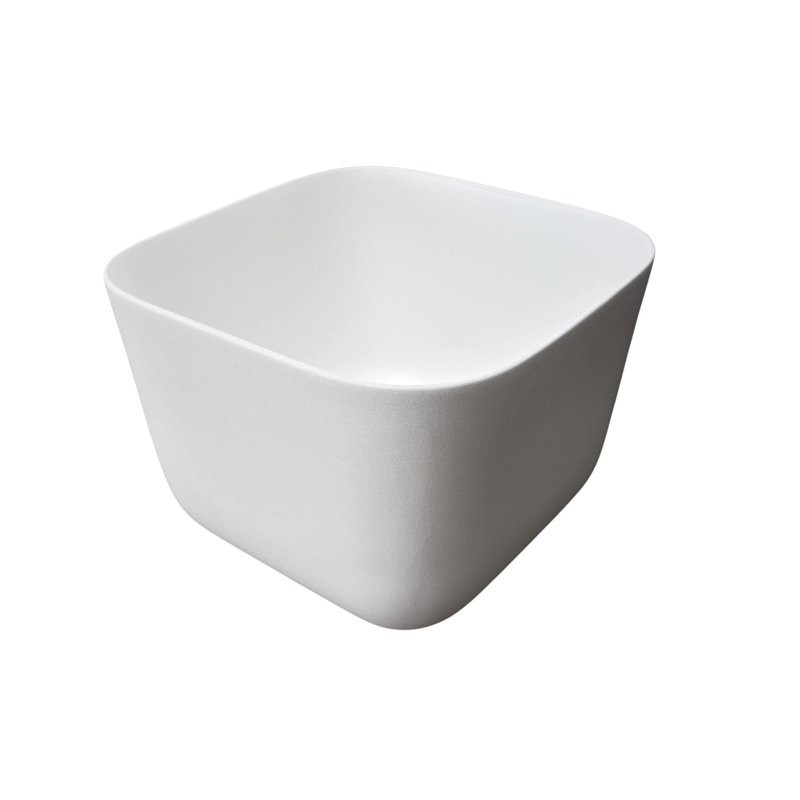 Накладная раковина GID Creativo N9301wg 38 матовая белая, квадратная, фаянс