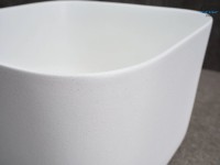 Накладная раковина GID Creativo N9301wg 38 матовая белая, квадратная, фаянс