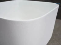 Накладная раковина GID Creativo N9301wg 38 матовая белая, квадратная, фаянс