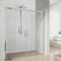Душевая дверь в нишу Kubele DE019 D4-CLN-CH 130 см, профиль хром