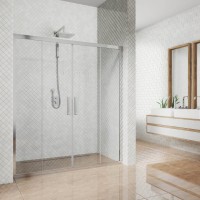 Душевая дверь в нишу Kubele DE019 D4-CLN-CH 130 см, профиль хром
