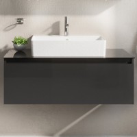 Тумба с раковиной VitrA Nuo 100 подвесная, глянцевый антрацит