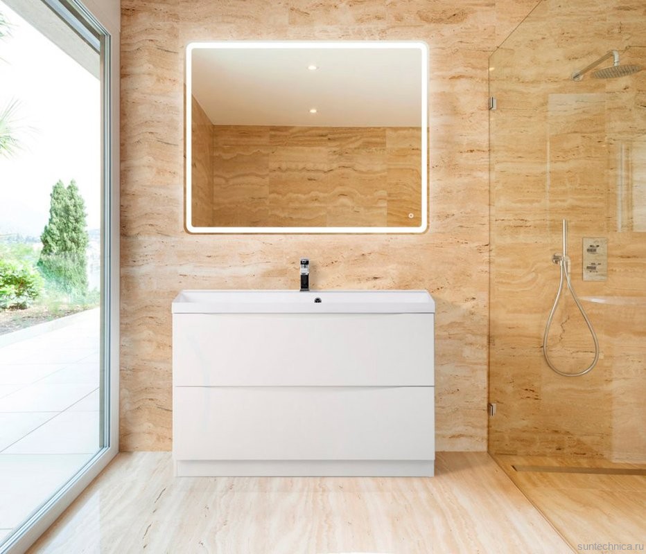 Тумба с раковиной BelBagno Marino 90 bianco lucido, напольная