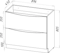 Тумба с раковиной BelBagno Marino 90 bianco lucido, напольная