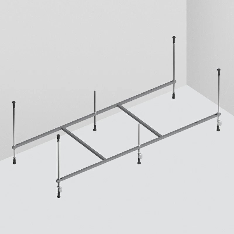 Акриловая ванна AM.PM Gem W90A 170x70 см, пристенная, белая, с каркасом