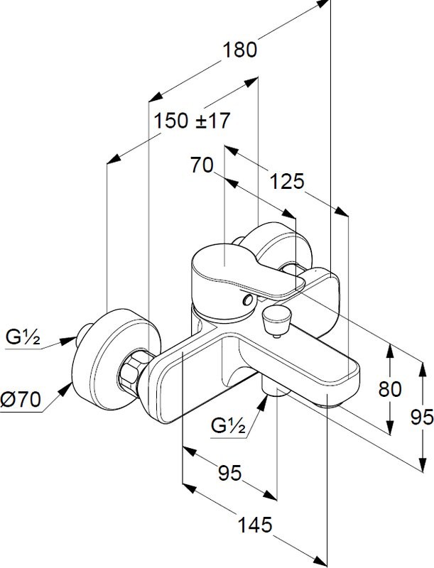Душевой комплект Смеситель Kludi Pure&Easy 376810565 + Гарнитур Fizz 6774005-00