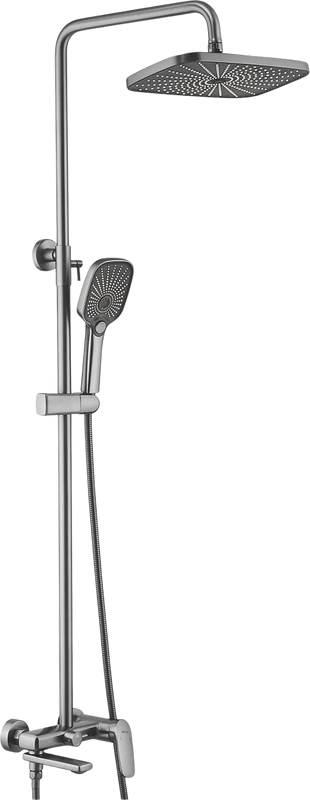 Душевая стойка Shevanik S8536T оружейная сталь