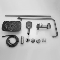 Душевая стойка Shevanik S8536T оружейная сталь