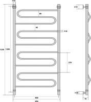 Полотенцесушитель водяной Energy Sonata 120x60
