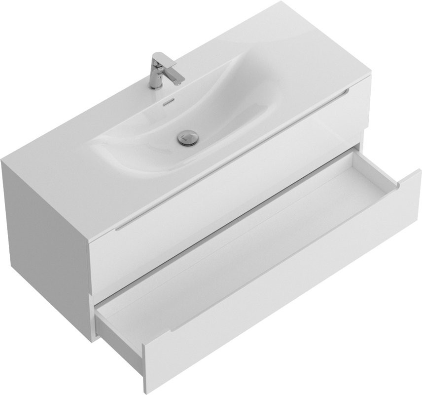 Тумба с раковиной BelBagno Etna 120 bianco lucido, раковина BB-8099-120