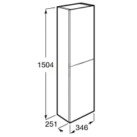 Шкаф-пенал для ванной Roca Domi ZRU9307869 синий матовый