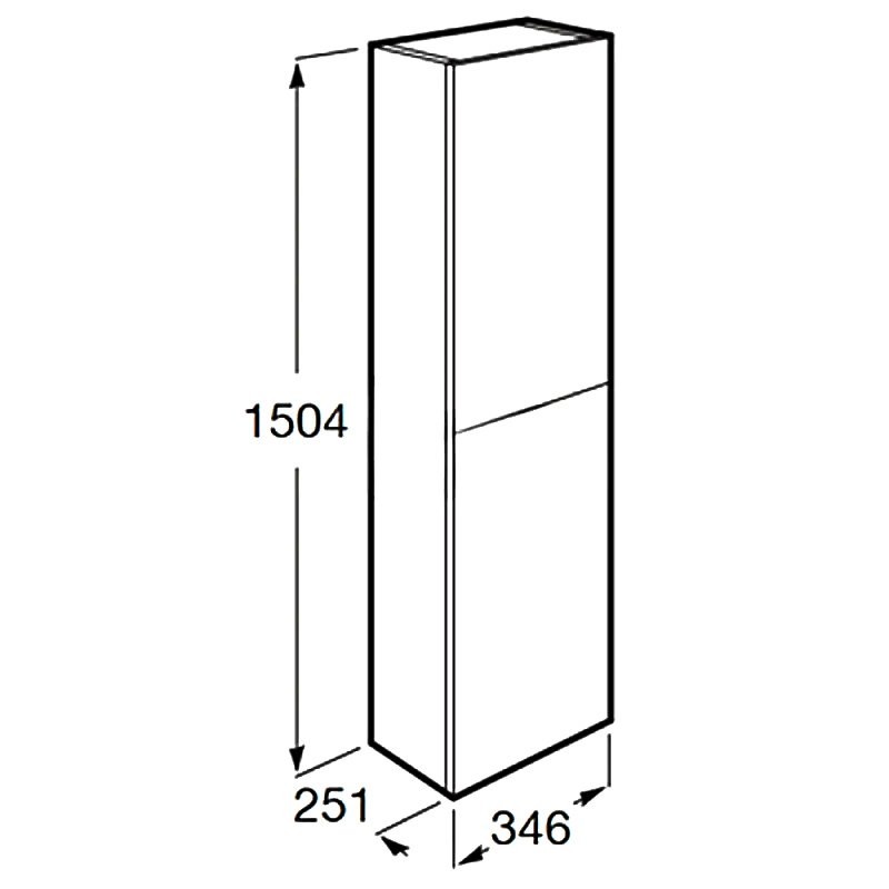 Шкаф-пенал для ванной Roca Domi ZRU9307869 синий матовый