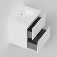 Тумба с раковиной La Fenice Terra Twin 60 подвесная, bianca, раковина Slim Line 60 см