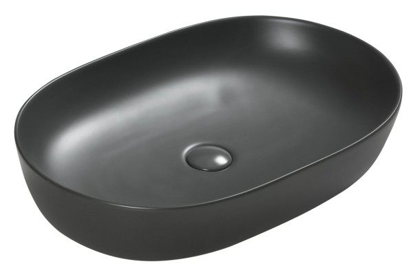 Накладная раковина SantiLine SL-1017DG темно-серая матовая
