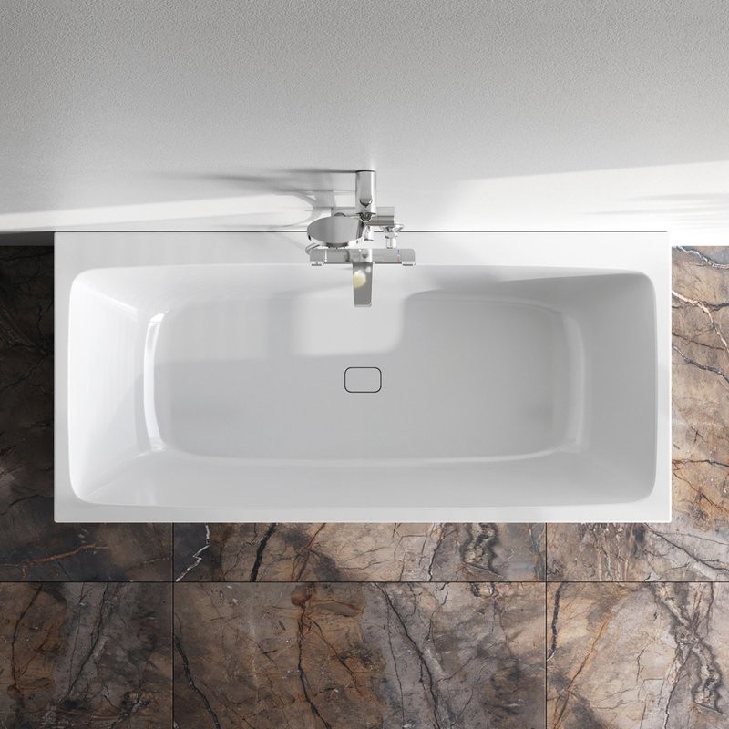 Акриловая ванна AM.PM Func 170x80 см, пристенная, белая, с каркасом